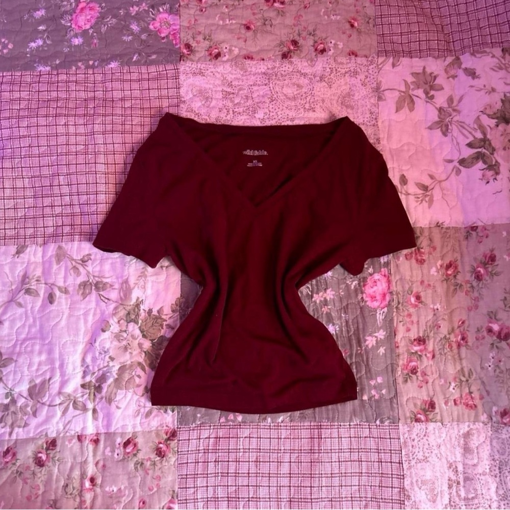 Burgundy Crop Top
